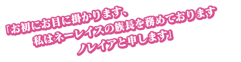 「お初にお目に掛かります、私はネーレイスの族長を務めておりますノレイアと申します」